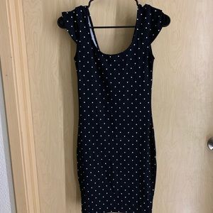 B&W polka dot dress